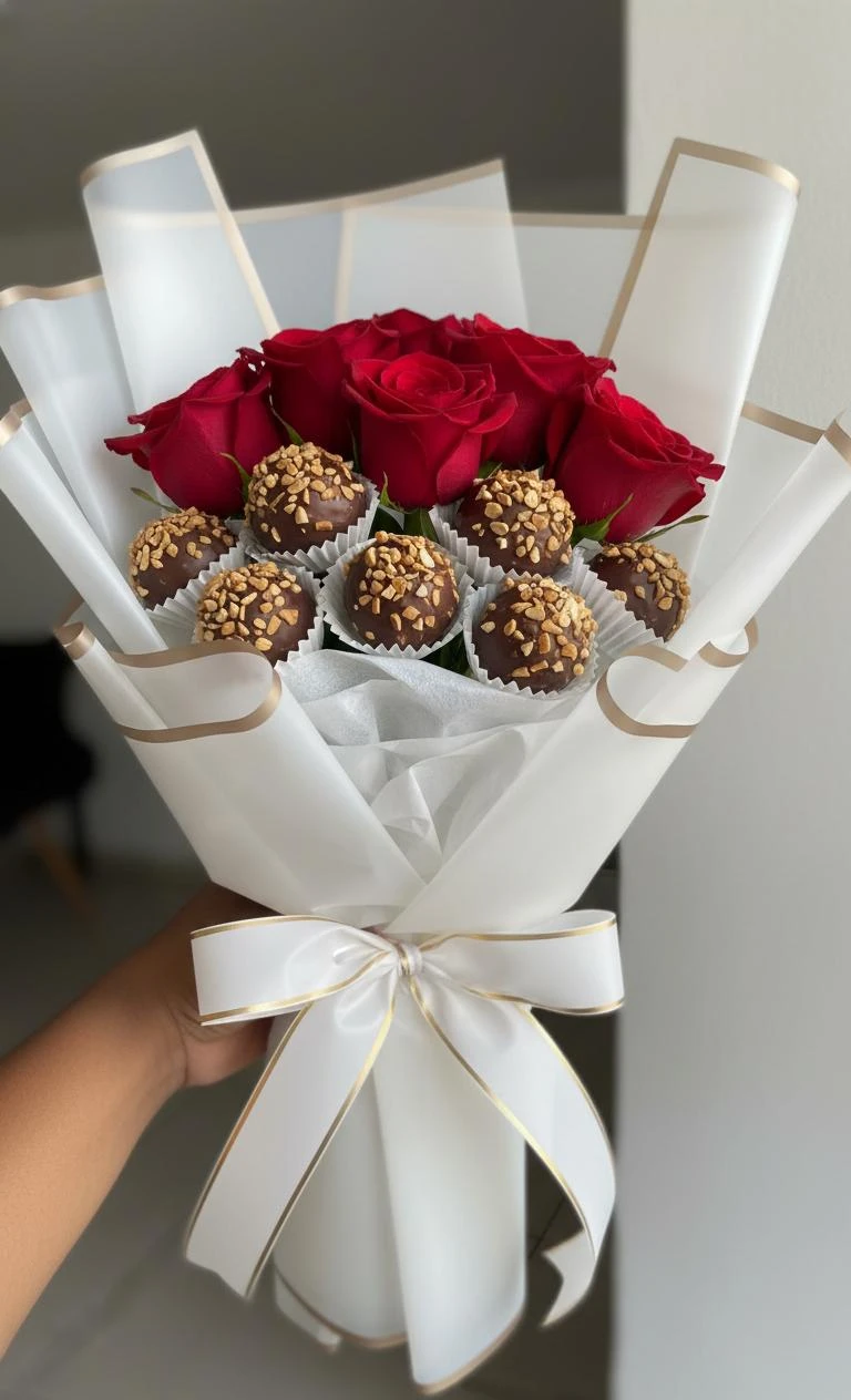 Capricho de trufas y rosas's foto | Floristería Yadislin Fleurs 🌺 |  BizneCubano